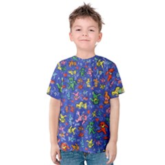 Grateful Dead Dancing Bears Pattern Kids  Cotton T-shirt