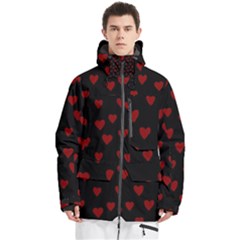 Small Cute Hearts  Men s Multi Pockets Zip Ski And Snowboard Waterproof Breathable Jacket