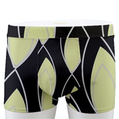 Brown Minimalist Leaves Men s Boxer Briefs