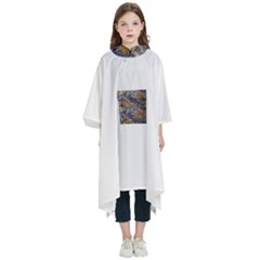 Floral Design 04 Kids  Hooded Rain Ponchos