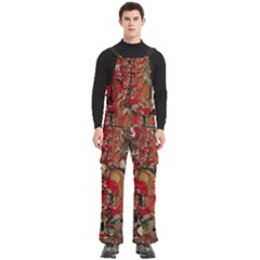 Christmas Art 01 Men s Side Zip Front Pouch Ski And Snowboard Bib Pants	
