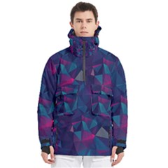 Turquoise Abstract Black Galaxy Pattern Turquoise Men s Pullover Zip Ski And Snowboard Waterproof Breathable Jacket