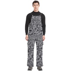 Be True Be Yourself Typographic Print Pattern Men s Side Zip Front Pouch Ski And Snowboard Bib Pants	