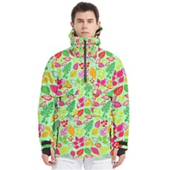 Flower Flora Floral Nature Pattern Seamless Men s Pullover Zip Ski And Snowboard Waterproof Breathable Jacket