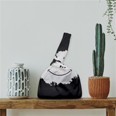 Black And White Simple Make Me Smile T Shirt 20250203 014057 0000 Japanese Wrist Knot Bag