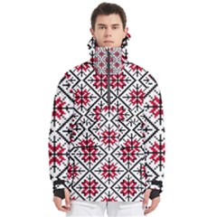 Ukrainian Folk Seamless Pattern Ornament Ethnic Ornament Border Element Traditional Art Men s Pullover Zip Ski And Snowboard Waterproof Breathable Jacket