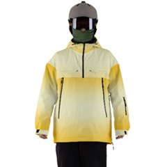 Amber Orange To Cream Yellow Bilinear Gradient Men s Ski And Snowboard Waterproof Breathable Jacket