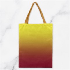 Electric Yellow To Burgundy Red Linear Gradient Classic Tote Bag