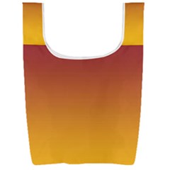 Burgundy Red To Amber Orange Linear Gradient Foldable Shopping Bag