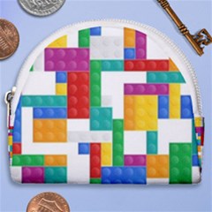 Colorful Bricks, Bricks, Colorful Horseshoe Style Canvas Pouch