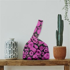Mid Century Retro Floral 1970s 1960s Pattern 100 Japanese Wrist Knot Bag