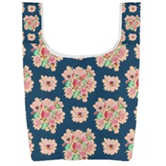 Retro 1880s Flowers Pattern 7 Foldable Shopping Bag