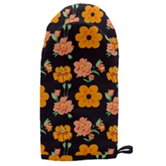 Retro 40s 50s Flowers Pattern Halloween 3 Microwave Oven Glove