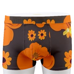 Retro 40s 50s Flowers Pattern Halloween 2 Men s Boxer Briefs