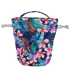 Hawaiian Flowers Hawaii Drawstring Bucket Bag