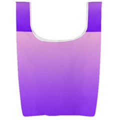Cotton Candy Pink To Indigo Violet Linear Gradient Foldable Shopping Bag
