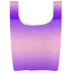 Indigo Violet To Cotton Candy Pink Bilinear Gradient Foldable Shopping Bag