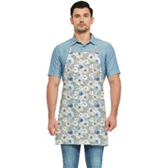 Grey Roses Kitchen Apron
