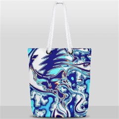Trippy Dippy Bears Blue Dancing Greatful Dead Skull Steal Your Face Full Print Rope Handle Tote (small)