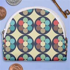 Circles Round Pattern Sphere Ball Horseshoe Style Canvas Pouch