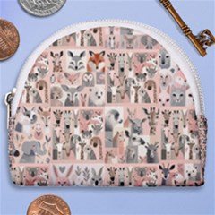 Mix Animals Horseshoe Style Canvas Pouch