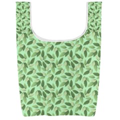 Leaves Pattern Texture Seamless Foldable Shopping Bag