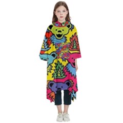 Grateful Dead Jam Bears Kids  Hooded Rain Ponchos