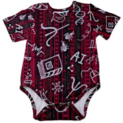 Abstract Pattern Background Baby Short Sleeve Bodysuit