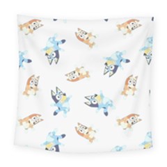 Bluey, Bluey Merch, Bluey Pattern, Bluey Bluey, Bingo, Bluey Design, Bluey Dog Square Tapestry (large)