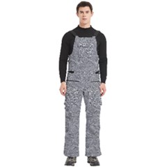 Dark Grey Snake Men s Side Zip Front Pouch Ski And Snowboard Bib Pants	