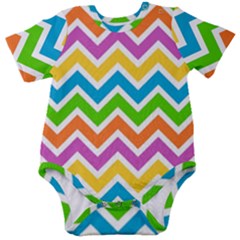 Chevron Pattern Design Texture Baby Short Sleeve Bodysuit