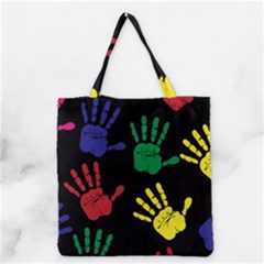 Handprints Hand Print Colourful Grocery Tote Bag