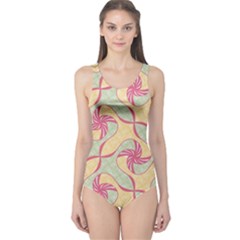 Abstract Pattern Design Scrapbooking One Piece Swimsuit