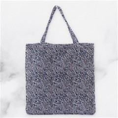 Blue Black Snake Pattern Grocery Tote Bag