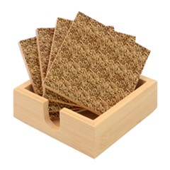 Blue Black Snake Pattern Bamboo Coaster Set