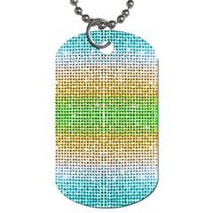 Diamond Cluster Color Bling Single-sided Dog Tag