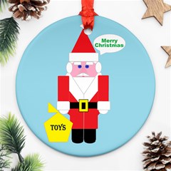 Santa Round Ornament (two Sides)