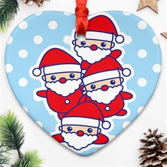 Santa s Heart Ornament (two Sides)