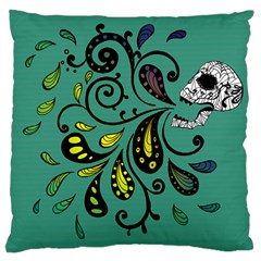 Skull Scream Large Cushion Case (single Sided) 