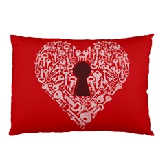 The Key To My Heart Pillow Case (two Sides)