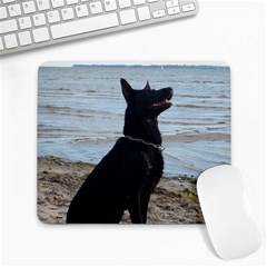 Black German Shepherd Large Mouse Pad (rectangle)