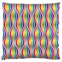 Rainbow Waves Large Cushion Case (single Sided) 