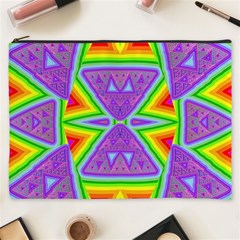 Trippy Rainbow Triangles Cosmetic Bag (xxxl)