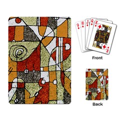 Multicolored Abstract Tribal Print Playing Cards Single Design