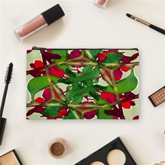 Floral Print Colorful Pattern Cosmetic Bag (medium)