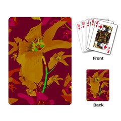 Tropical Hawaiian Style Lilies Collage Playing Cards Single Design