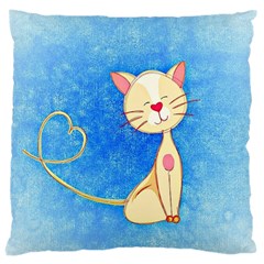 Cute Cat Large Cushion Case (single Sided) 