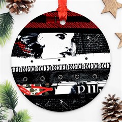 Punk Chick Round Ornament (two Sides)