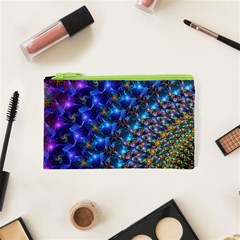 Blue Sunrise Fractal Cosmetic Bag (xs)