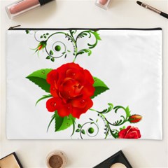 Red Roses Decor Clipart Cosmetic Bag (xxxl) 